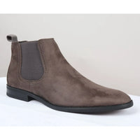 Herr slip-on grå mockafodrade chelseaboots