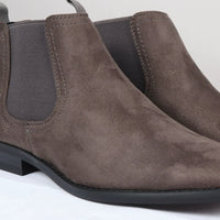 Herr slip-on grå mockafodrade chelseaboots