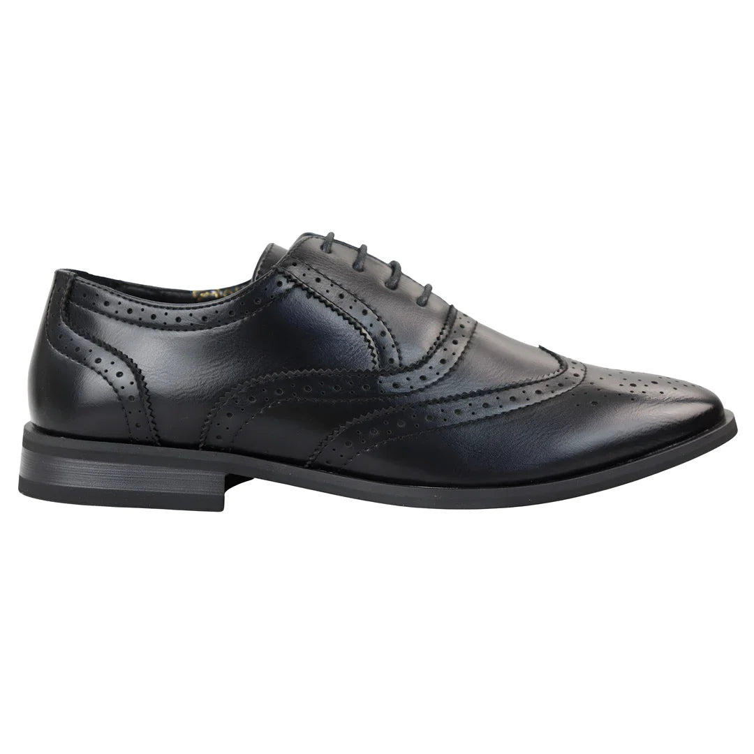 Svarta brogues för män