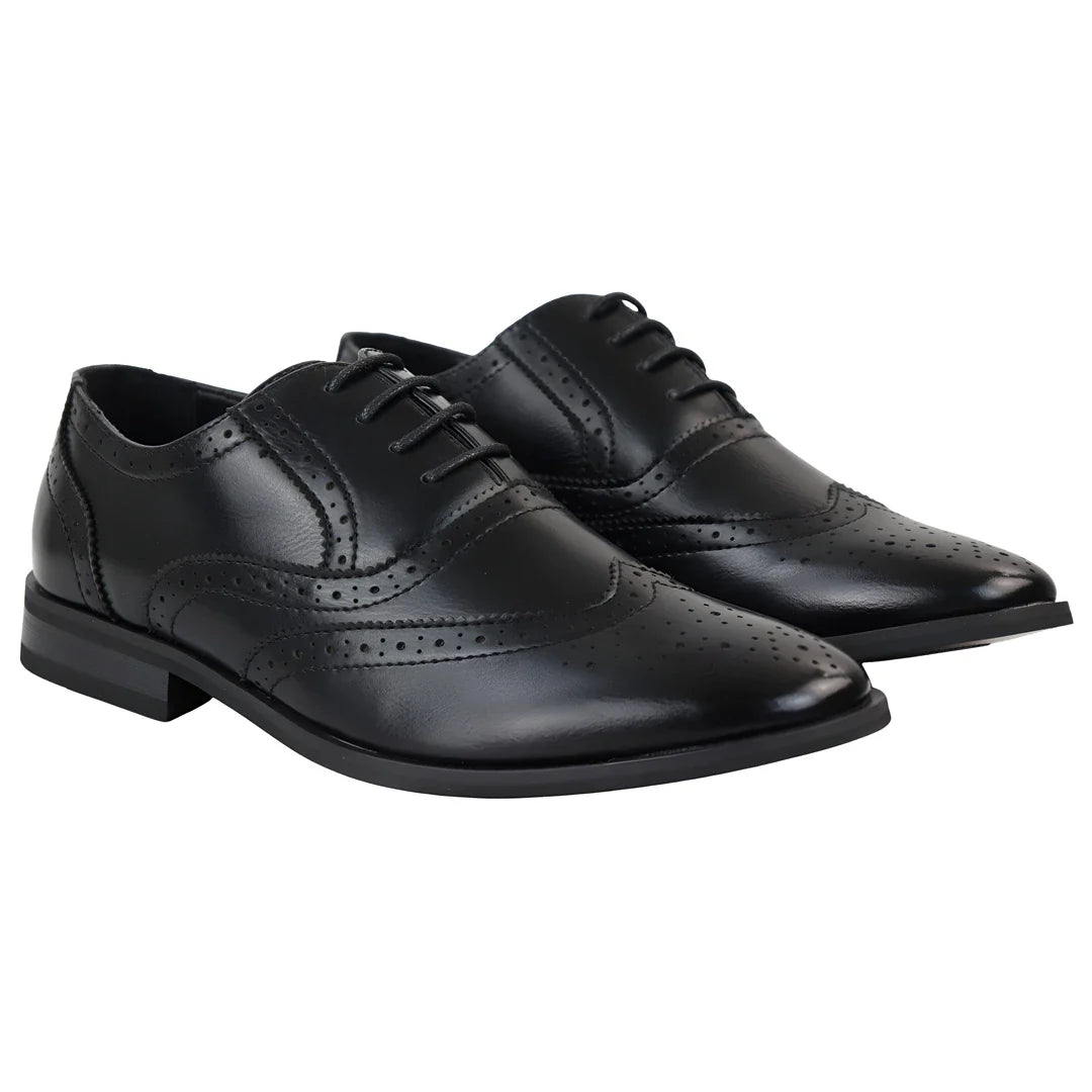 Svarta brogues för män