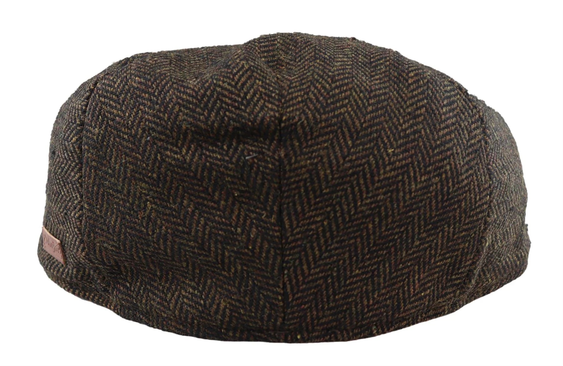 Herrkeps Ull Fiskbensmönstrad Brun Tweed Klassisk 1920-tals Unisex Del Boy