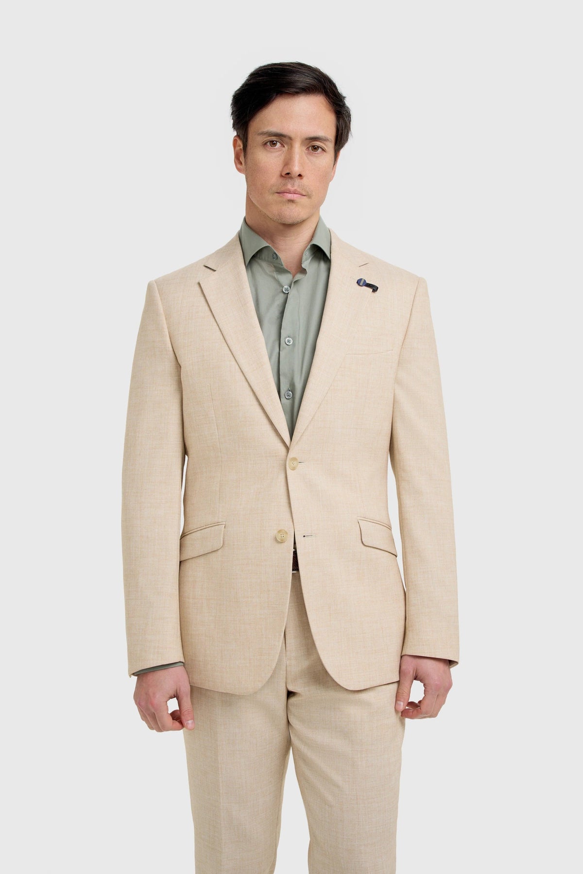 Malibu - Beige texturerad herrkavaj