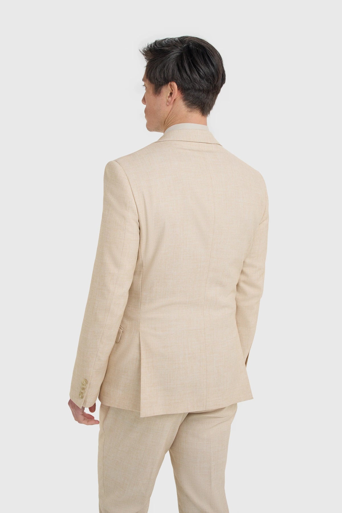 Malibu - Beige texturerad herrkavaj