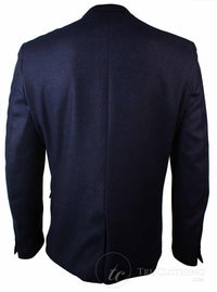 Herr Violett Fiskbensmönstrad Tweed Vintage Slim Fit Kavaj Svart Kant Smart Casual-Lila