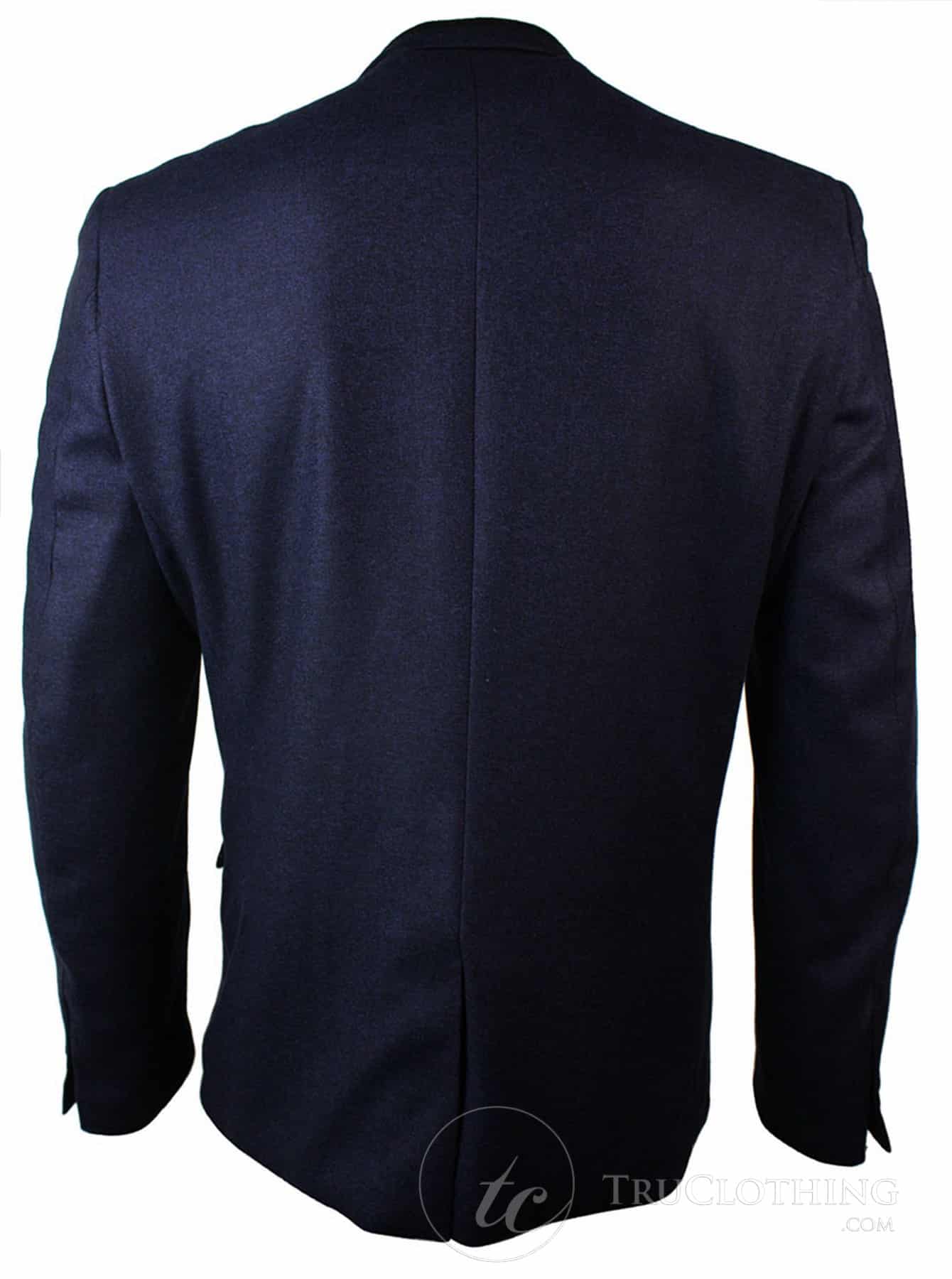 Herr Violett Fiskbensmönstrad Tweed Vintage Slim Fit Kavaj Svart Kant Smart Casual-Lila