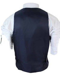 Herr Slim Fit Rutig Grå Brun Brun Väst Smart Casual Tweed Rutig Marinblå-Grå Marinblå