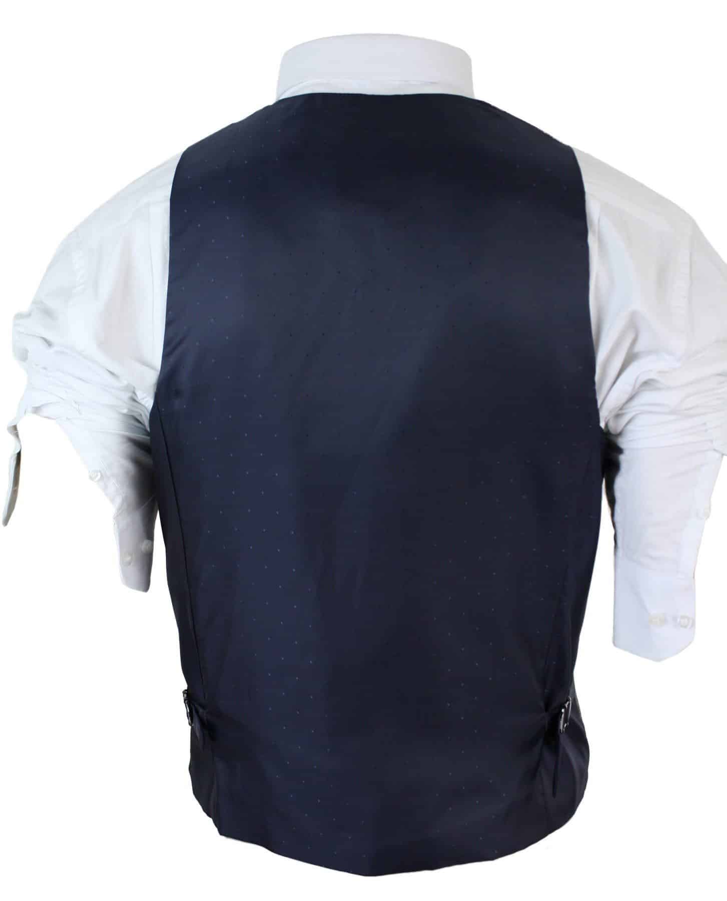 Herr Slim Fit Rutig Grå Brun Brun Väst Smart Casual Tweed Rutig Marinblå-Grå Marinblå