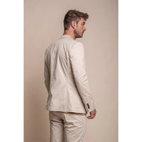 Mario - Herr Sommar Beige Slim Fit Kavaj