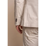 Mario - Herr Sommar Beige Slim Fit Kavaj