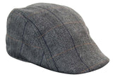 Marc Darcy DX7 Herr Tweed Vintage Retro Grandad Flat Caps Hattar Peaky Blinders Check Classic