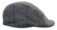 Marc Darcy DX7 Herr Tweed Vintage Retro Grandad Flat Caps Hattar Peaky Blinders Check Classic