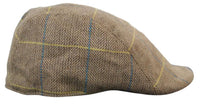 Marc Darcy DX7 Herr Tweed Vintage Retro Grandad Flat Caps Hattar Peaky Blinders Check Classic
