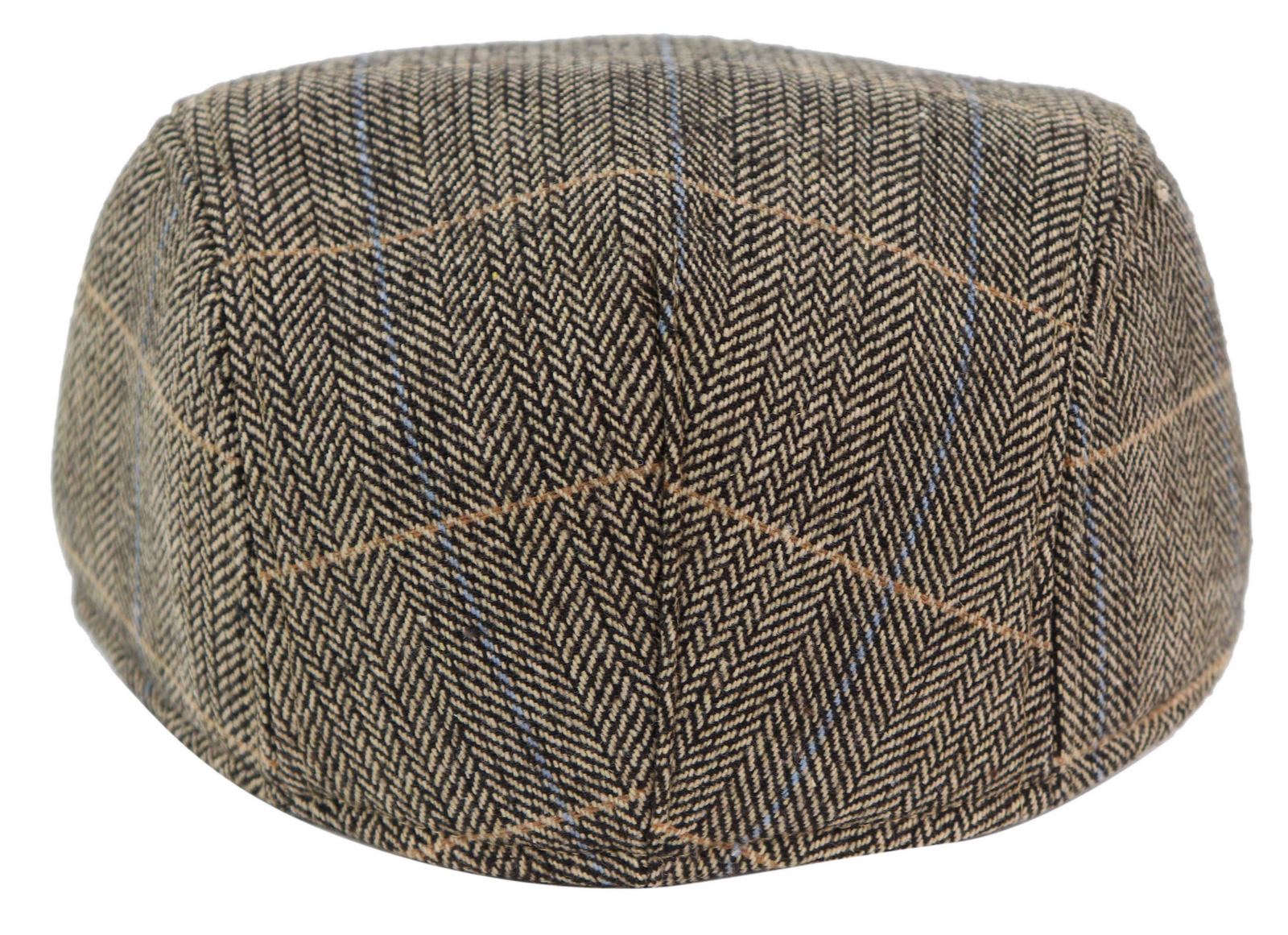 Marc Darcy DX7 Herr Tweed Vintage Retro Grandad Flat Caps Hattar Peaky Blinders Check Classic