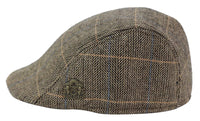 Marc Darcy DX7 Herr Tweed Vintage Retro Grandad Flat Caps Hattar Peaky Blinders Check Classic