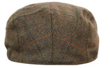 Marc Darcy Nelson Herr Tweed Vintage Retro Grandad Flat Caps Hattar Peaky Blinders Check Classic