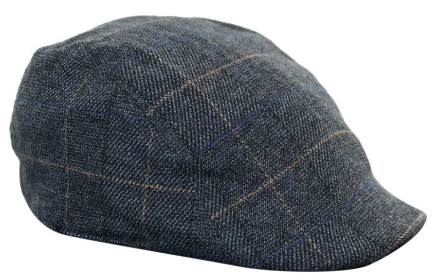 Marc Darcy Scott Herr Tweed Vintage Retro Grandad Flat Caps Hattar Peaky Blinders Check Classic