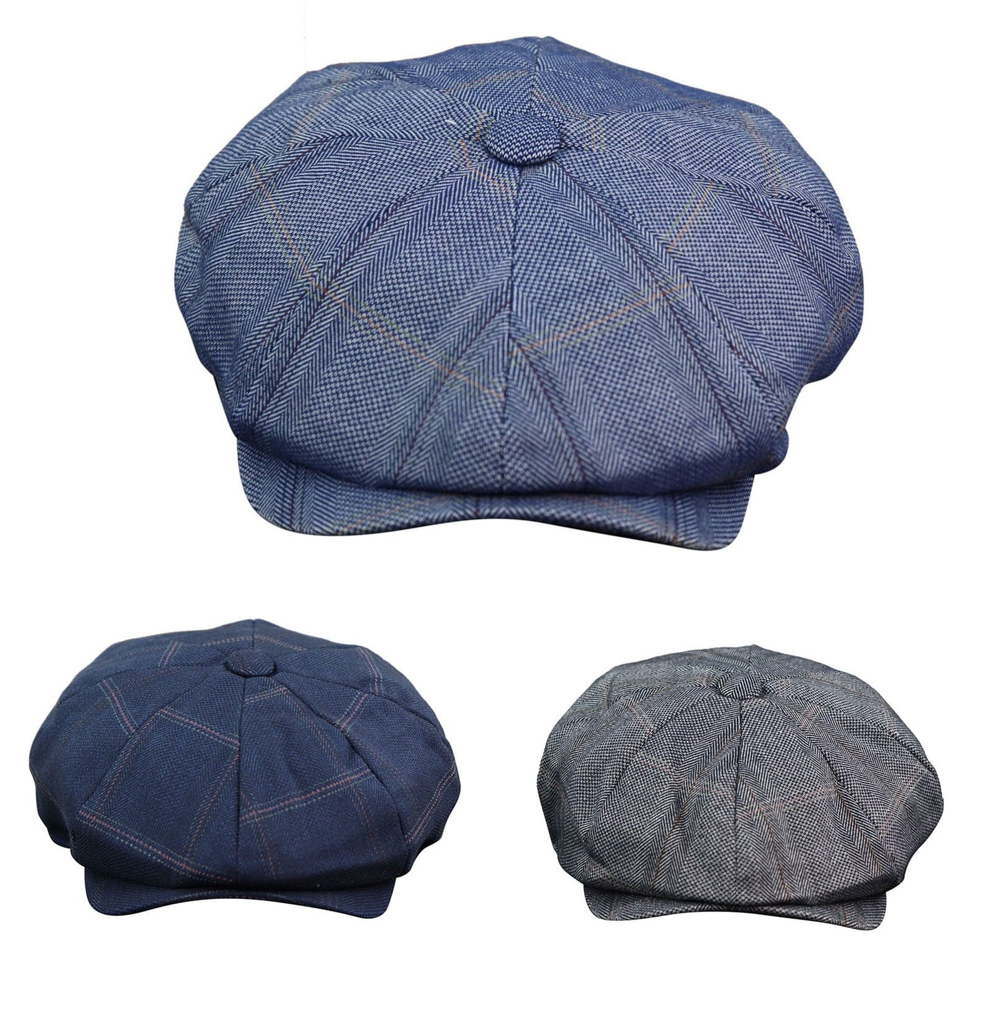Herr 8 Panel Peaky Blinders Tweed Flat Cap - Cavani Connall