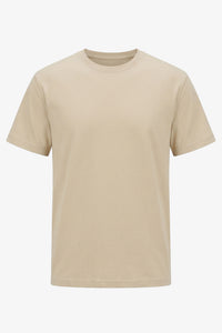 Beige klassisk t-shirt i bomullsblandning för män