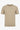 Beige stickad t-shirt med rund hals och kort ärm för män