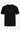 Herr svart klassisk stickad t-shirt med kort ärm och rund hals