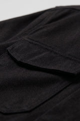 Svart herrjacka i bomullstwill - Trucker Overshirt