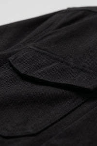 Svart herrjacka i bomullstwill - Trucker Overshirt