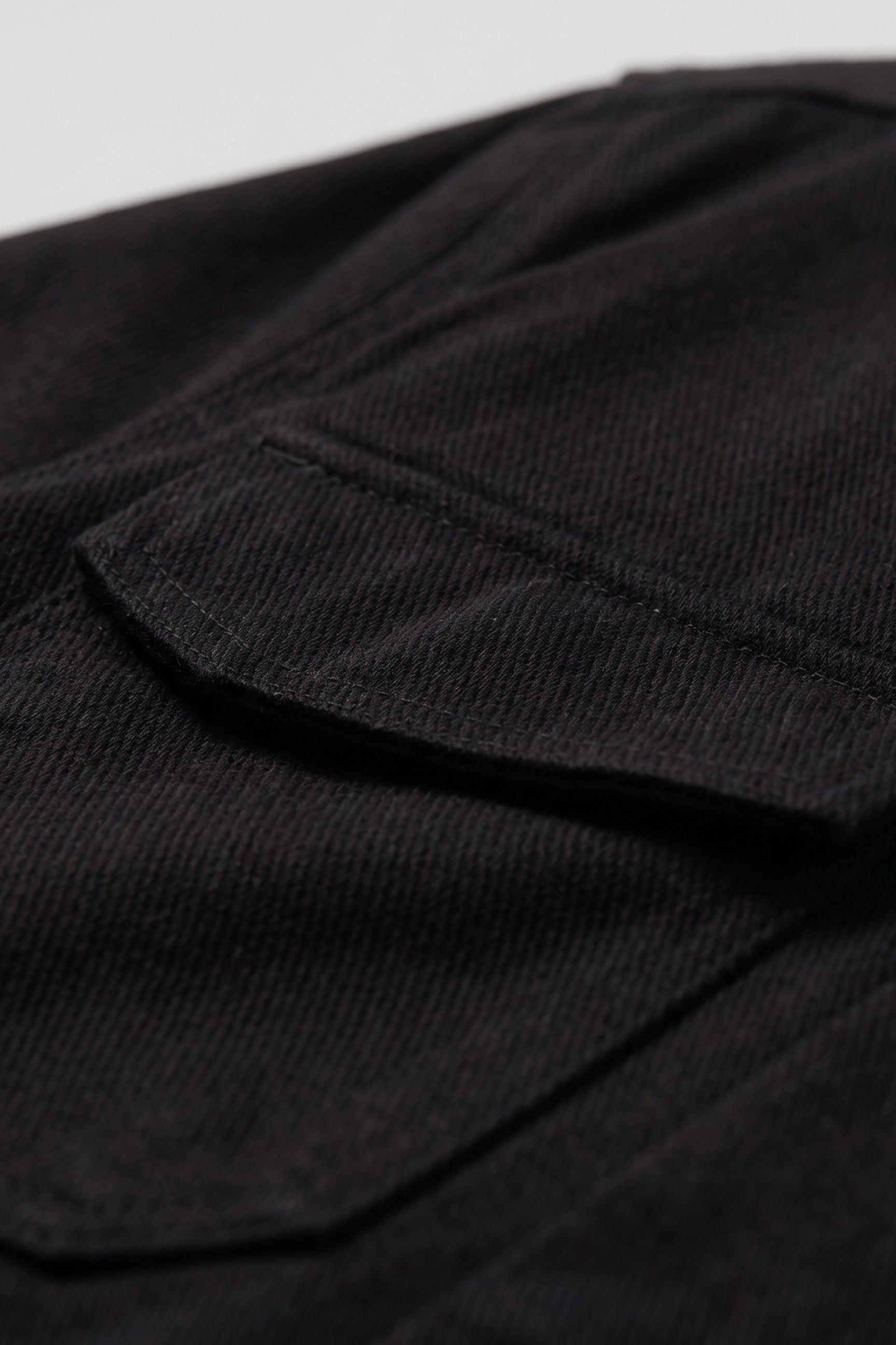 Svart herrjacka i bomullstwill - Trucker Overshirt
