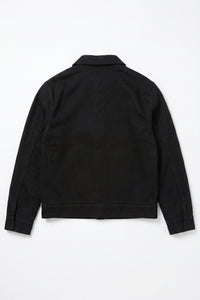 Svart herrjacka i bomullstwill - Trucker Overshirt