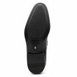 Svarta slip-on loafers i PU-lack för män