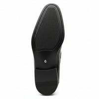Svarta slip-on loafers i PU-lack för män