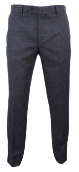 Svarta herrbyxor i tweed i vintage-stil – STZ14