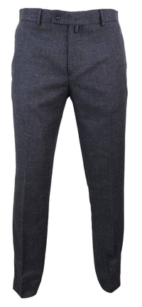 Svarta herrbyxor i tweed i vintage-stil – STZ14