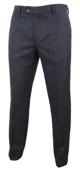 Svarta herrbyxor i tweed i vintage-stil – STZ14