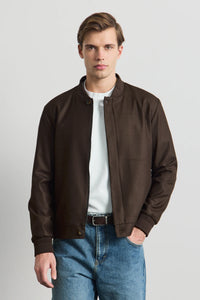Herr Brun Minimalistisk Elegant Bomberjacka