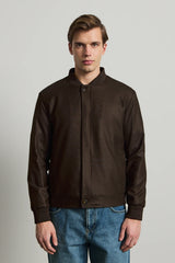 Herr Brun Minimalistisk Elegant Bomberjacka