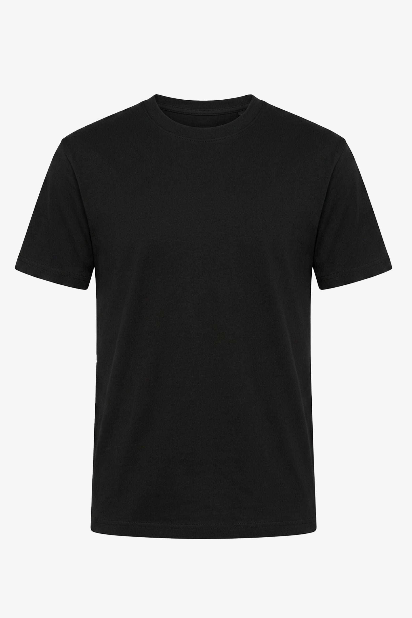 Klassisk svart bomulls-T-shirt för män