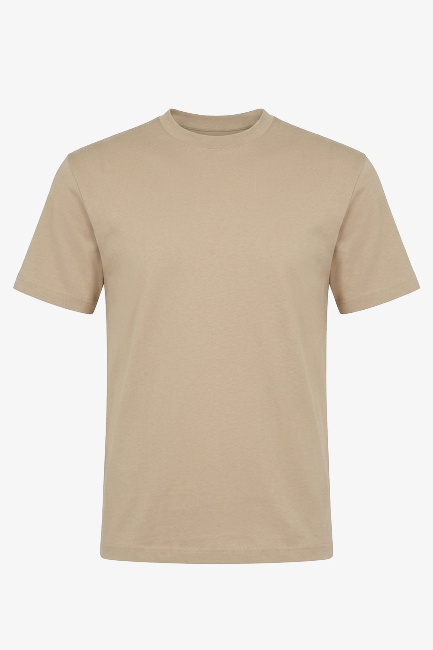 Klassisk brun bomulls-T-shirt för män