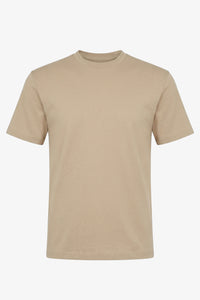 Klassisk brun bomulls-T-shirt för män