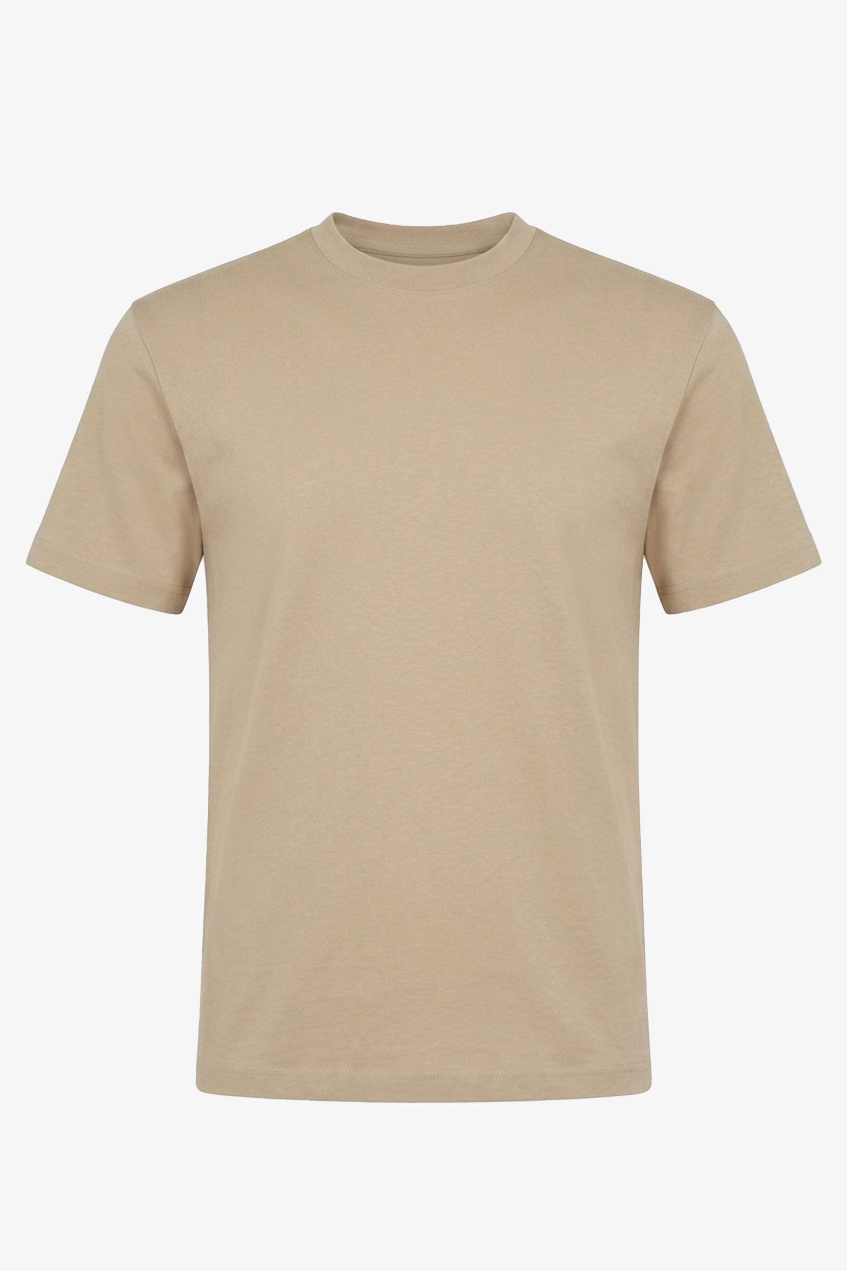 Klassisk brun bomulls-T-shirt för män