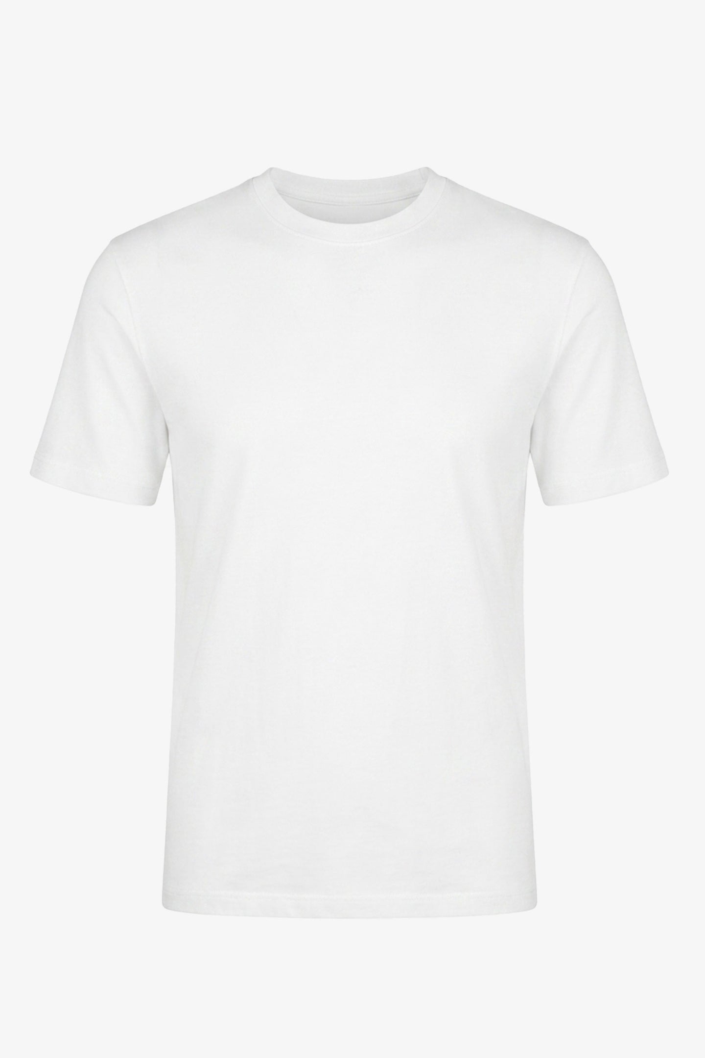 Klassisk vit bomulls-T-shirt för män