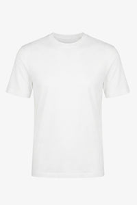 Klassisk vit bomulls-T-shirt för män
