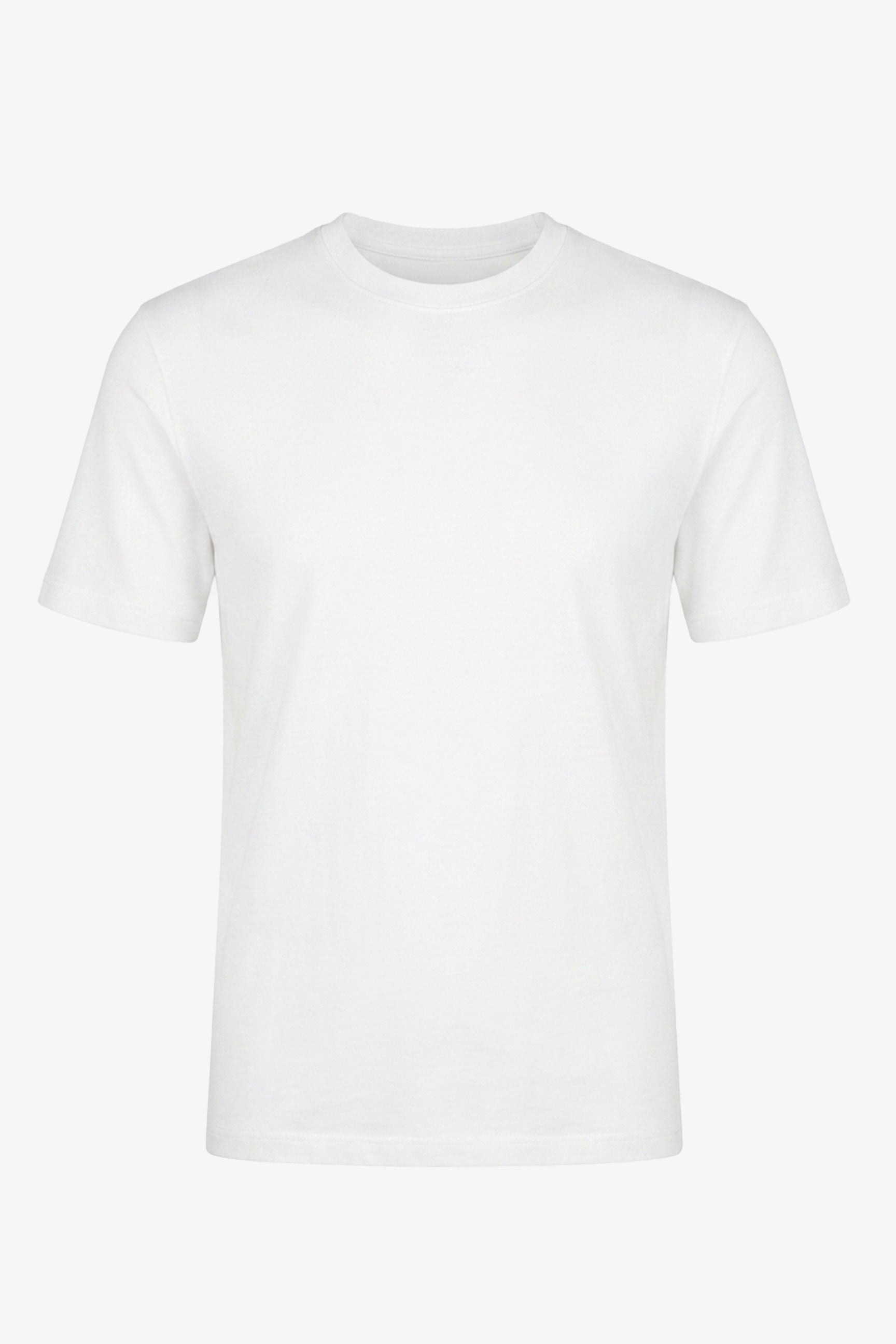Klassisk vit bomulls-T-shirt för män
