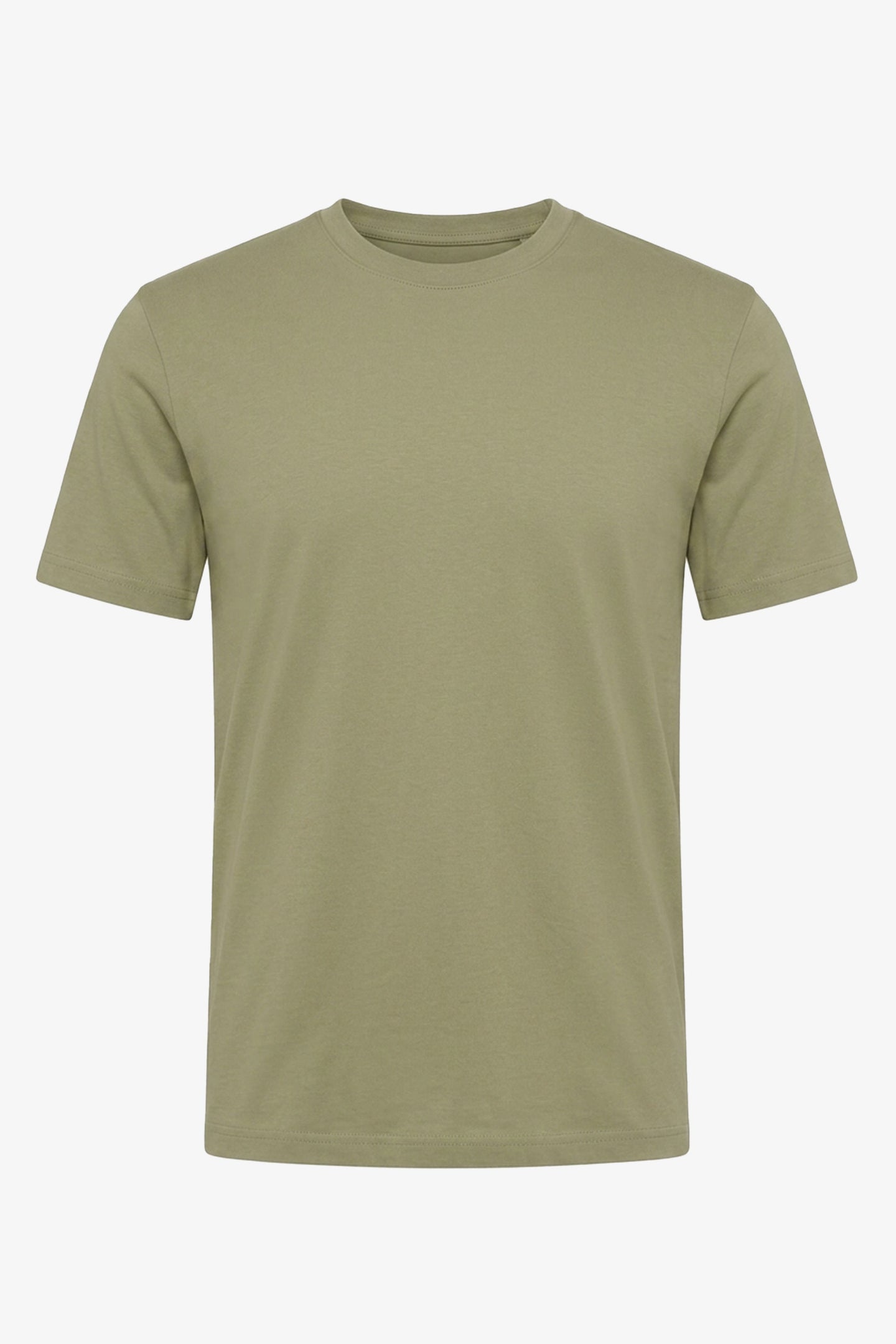 Klassisk olivgrön bomulls-T-shirt för män