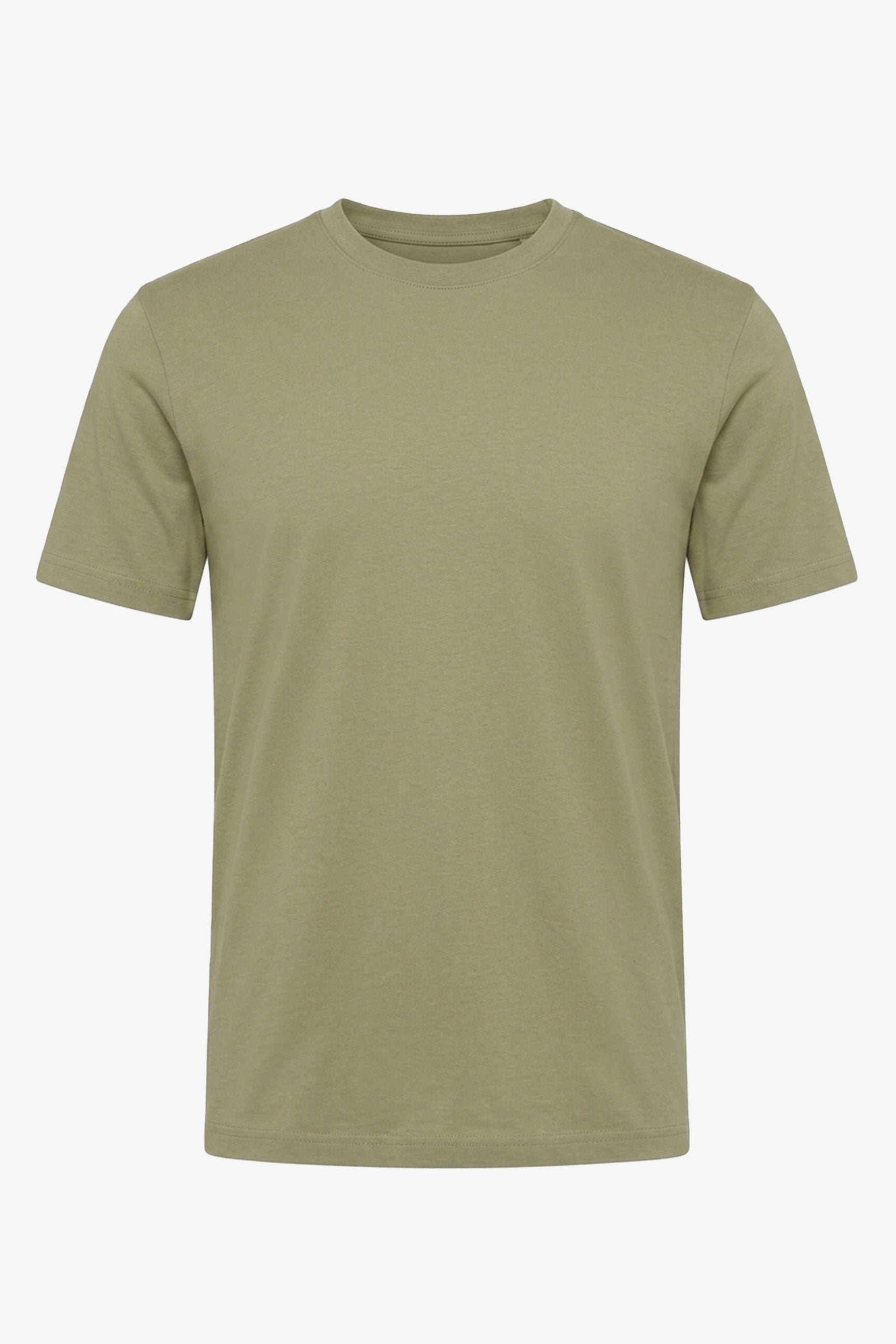 Klassisk olivgrön bomulls-T-shirt för män