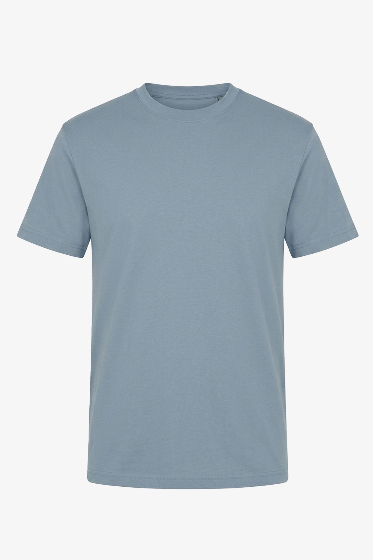 Klassisk himmelsblå bomulls-T-shirt för män