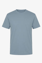 Klassisk himmelsblå bomulls-T-shirt för män