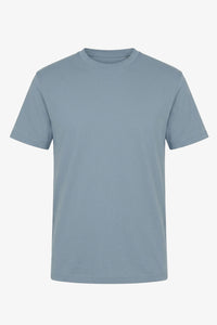 Klassisk himmelsblå bomulls-T-shirt för män