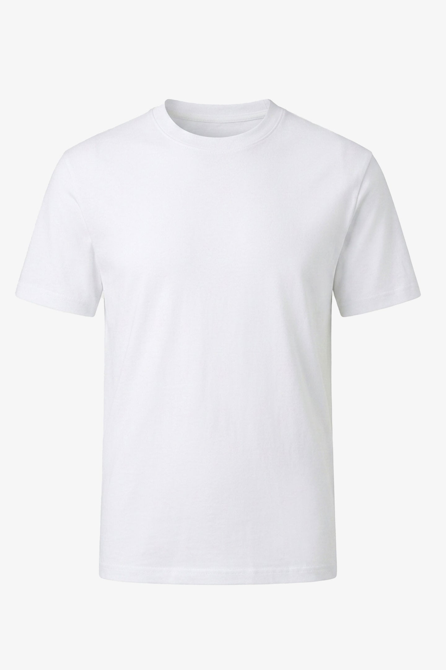 Klassisk vit bomulls-T-shirt för män