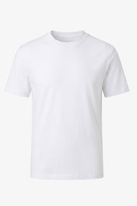 Klassisk vit bomulls-T-shirt för män