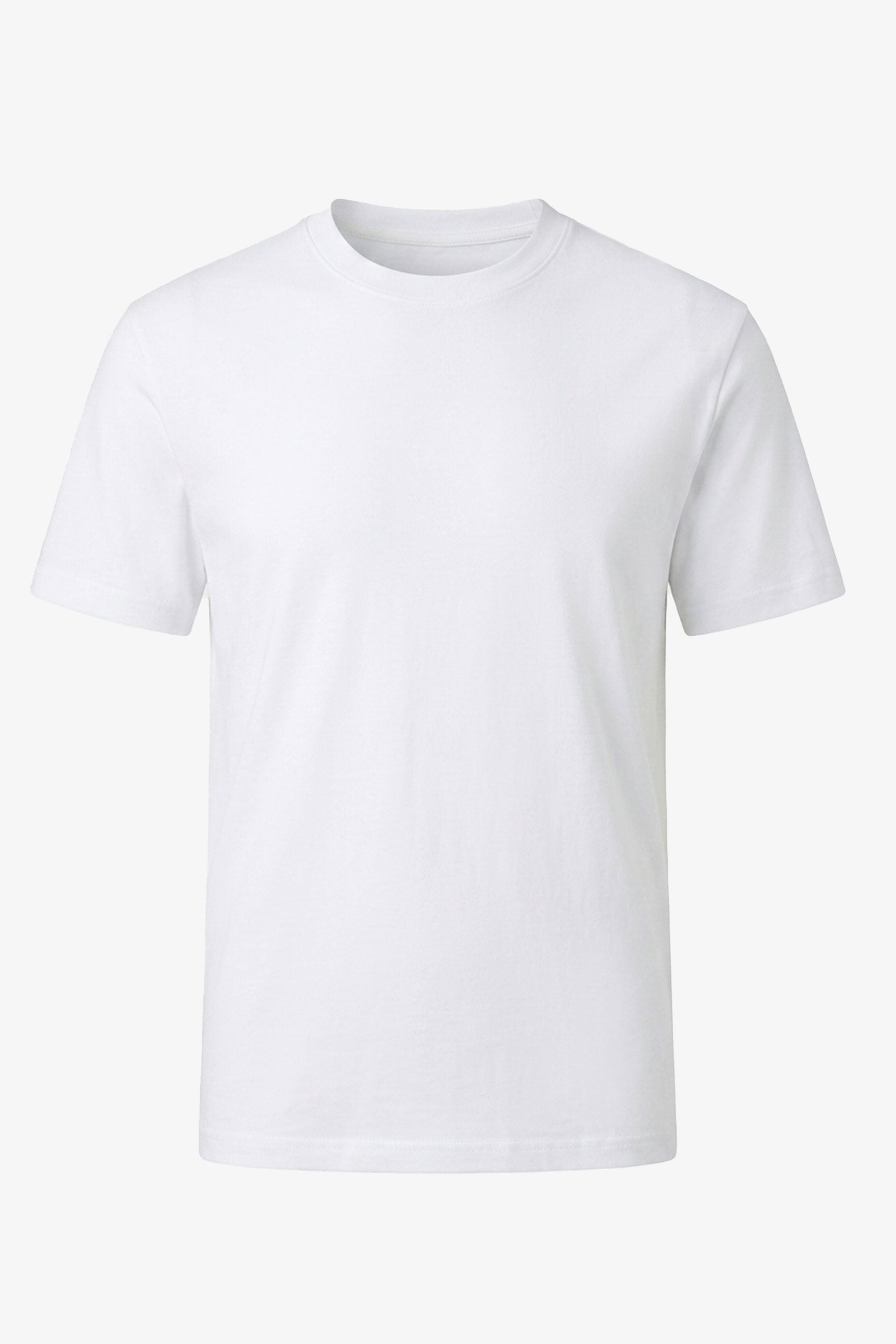 Klassisk vit bomulls-T-shirt för män